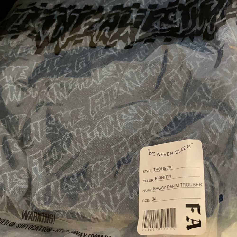 Fucking Awesome Baggy Pleated Denim all over print